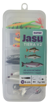 Jasu Tiera V2 6 cm jiggsortiment 12 st + jigghuvuden