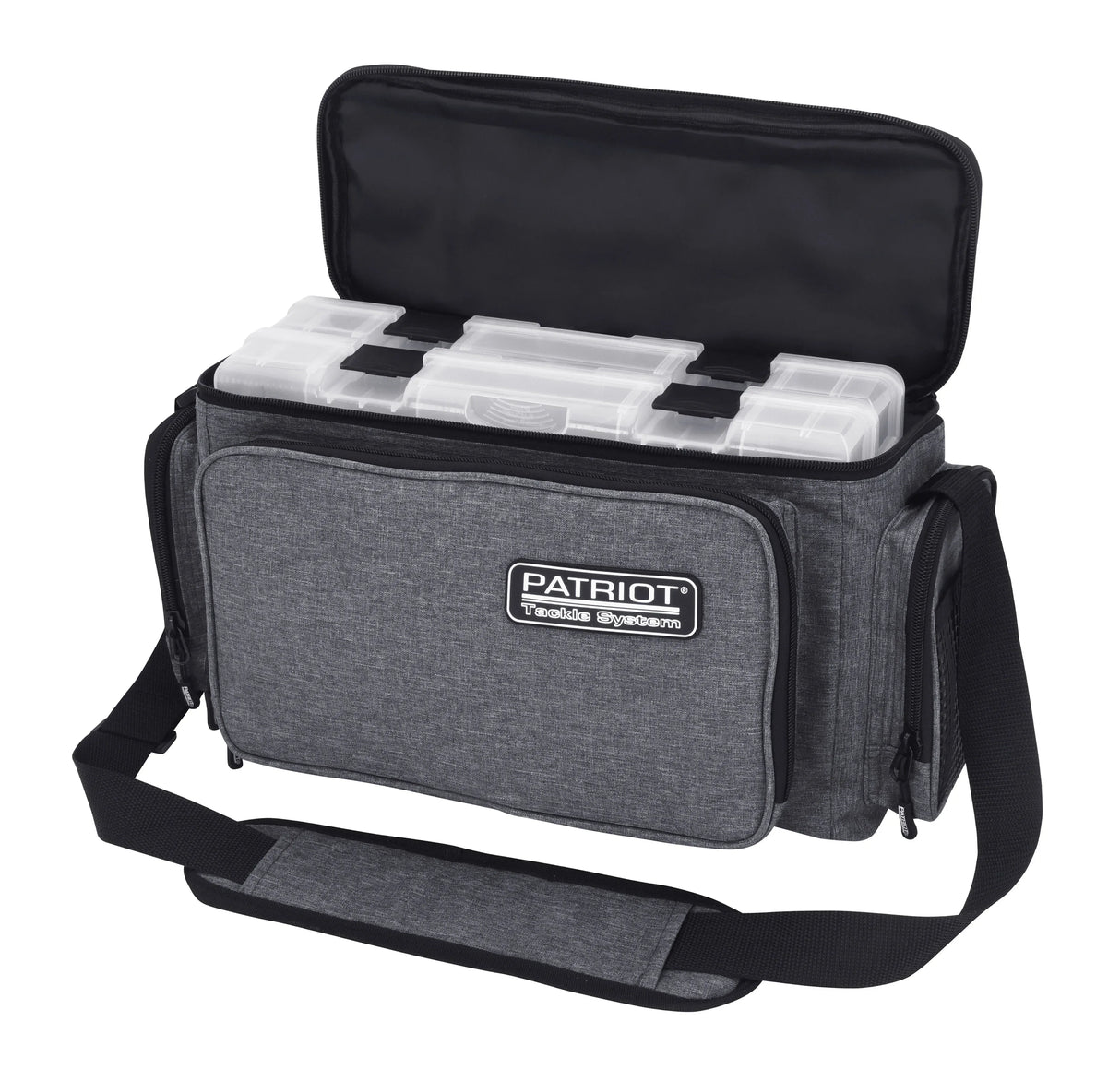 Patriot Tackle System Small vieherasialaukku + 2 rasiaa - Happy Angler