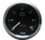 Wema GPS nopeusmittari 0-60 solmua musta RST