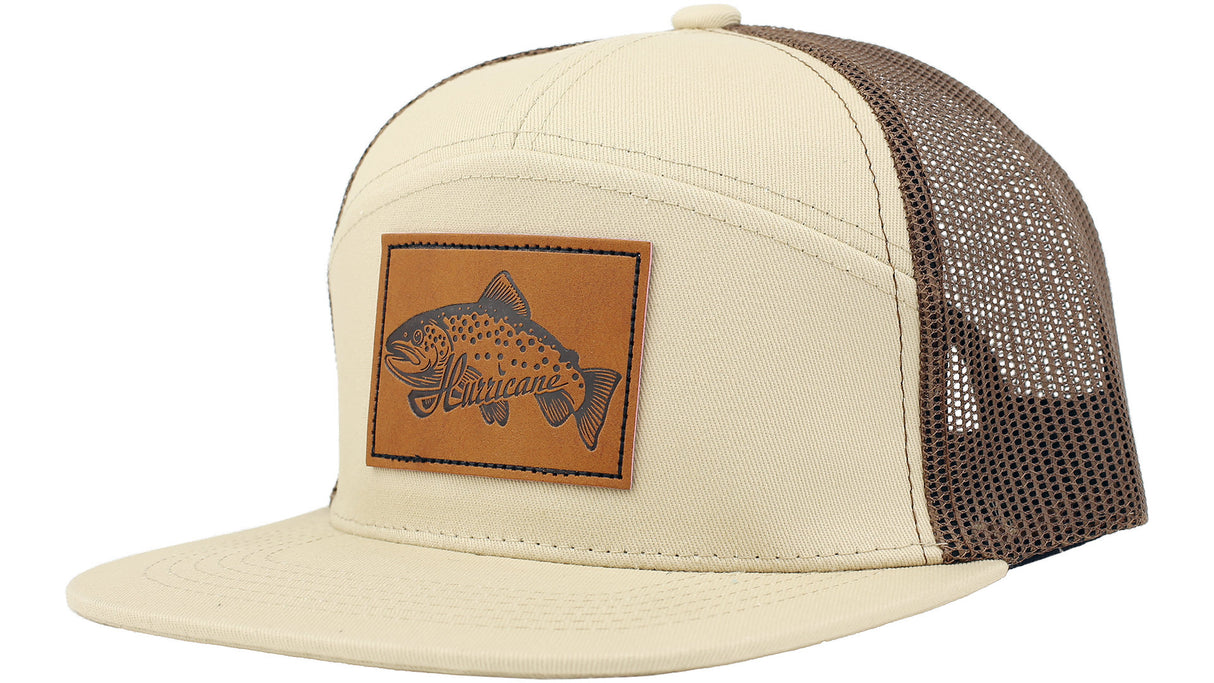 Hurricane Leather Patch Trout Trucker keps