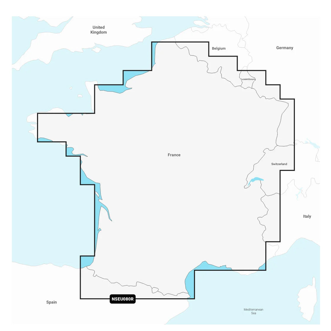 Garmin Navionics+ NSEU080R Frankrike, sjöar och floder sjökort