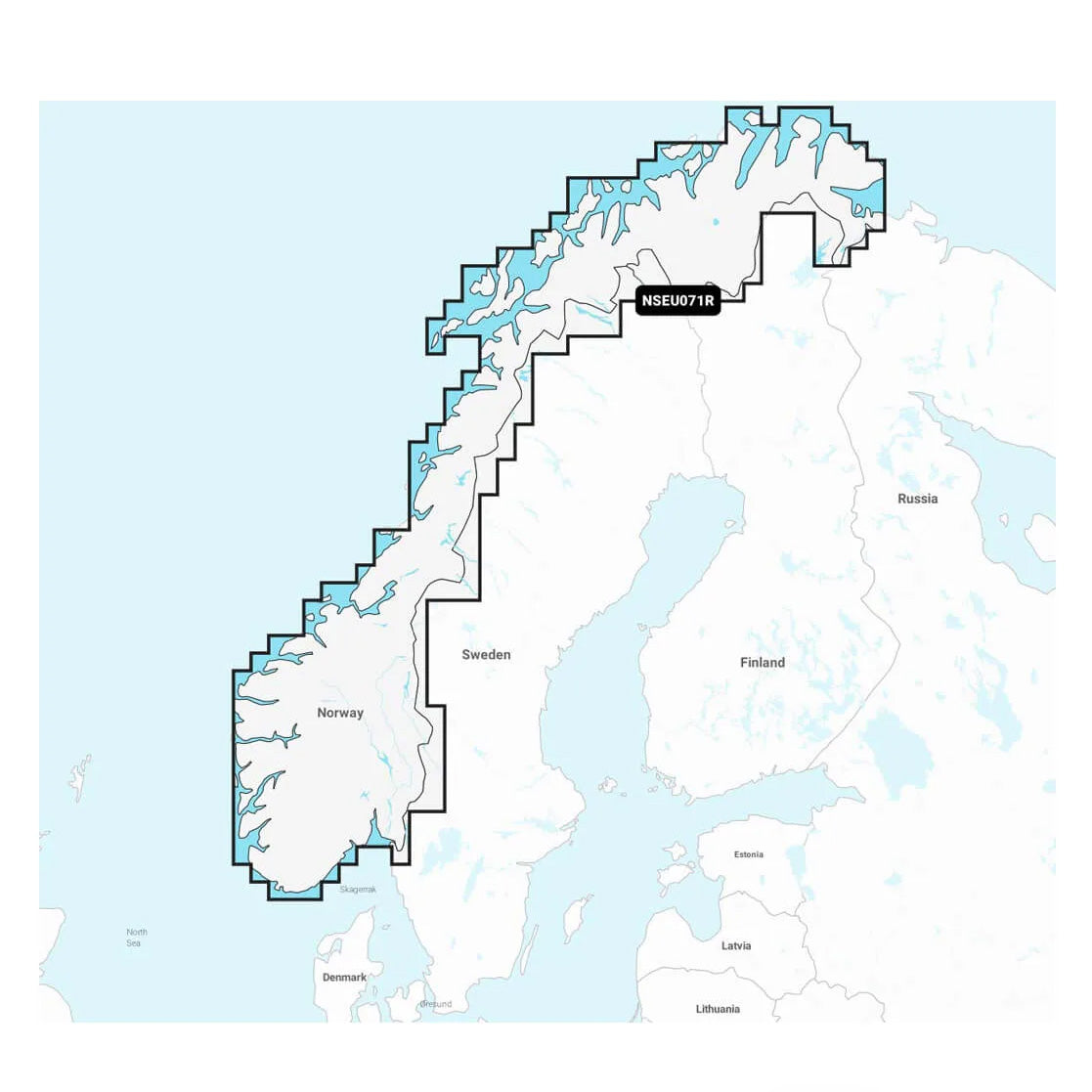 Garmin Navionics+ NSEU071R Norge, sjöar och floder sjökort