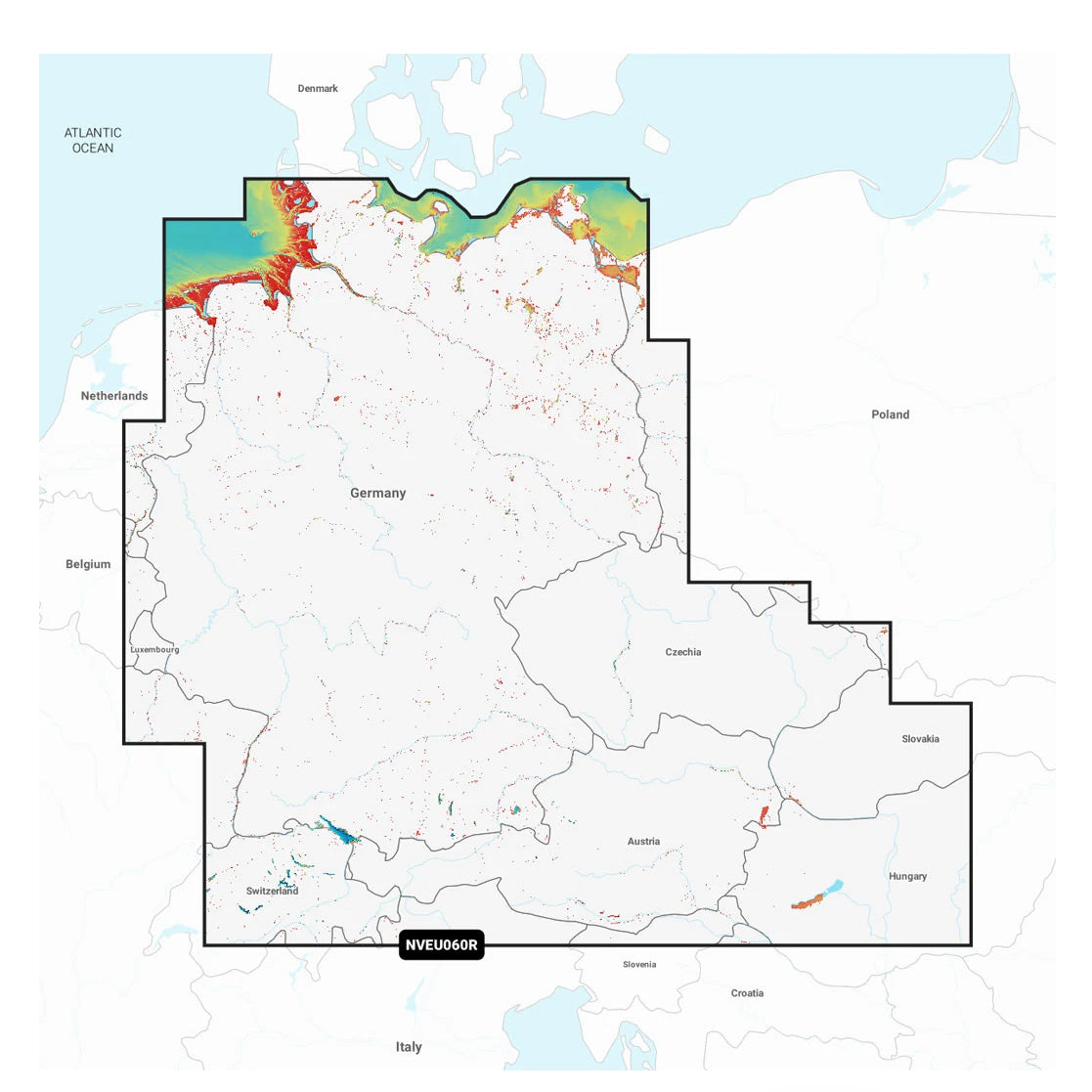 Garmin Navionics Vision+ NVEU060R Tyskland, sjöar och floder sjökort