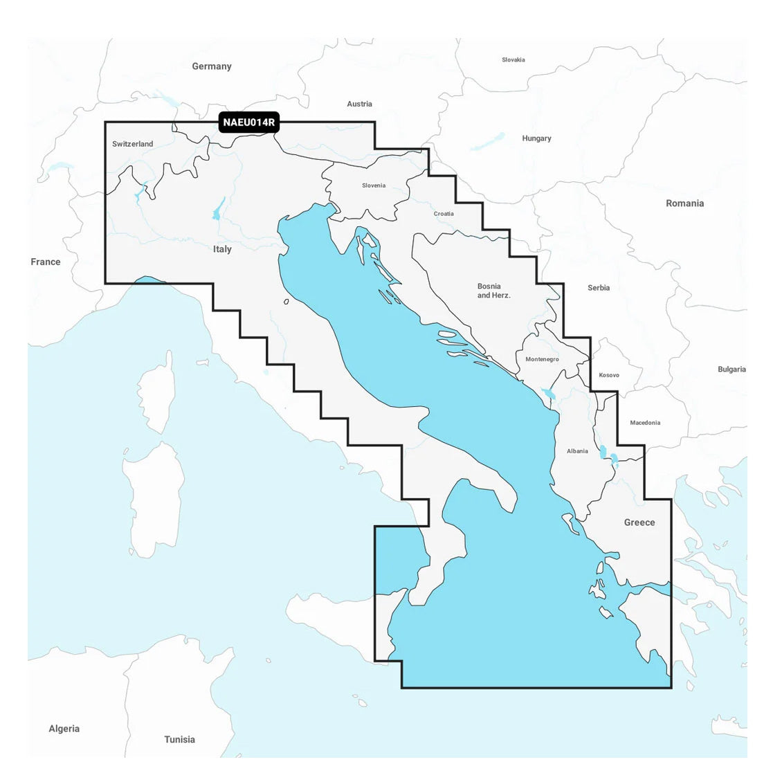 Navionics+ NAEU014R Italien, Adriatiska havet sjökort