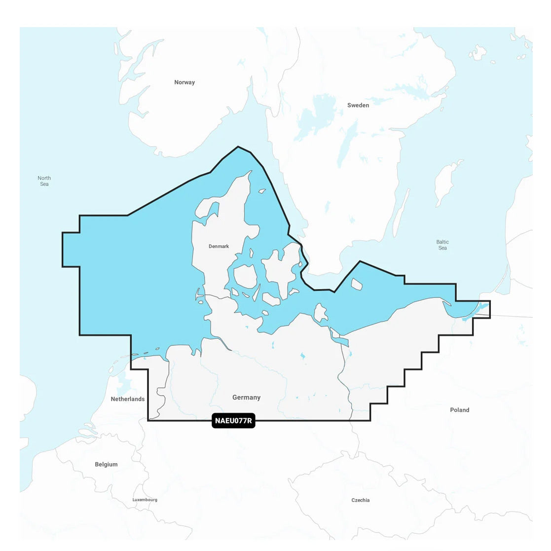 Navionics+ NAEU077R Danmark, Tyskland och Polens kust sjökort