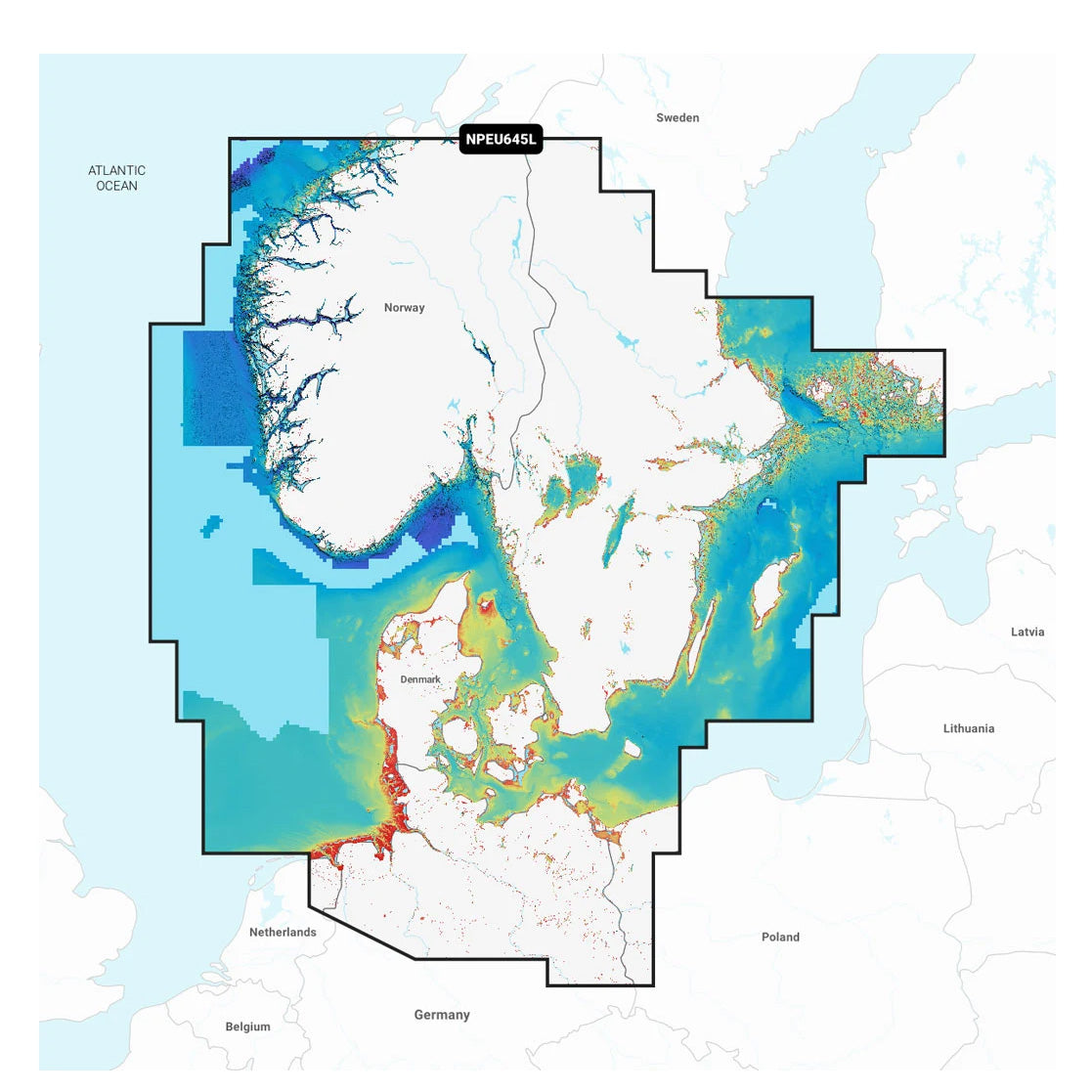 Navionics Platinum+ NPEU645L södra Skandinavien och norra Tyskland sjökort
