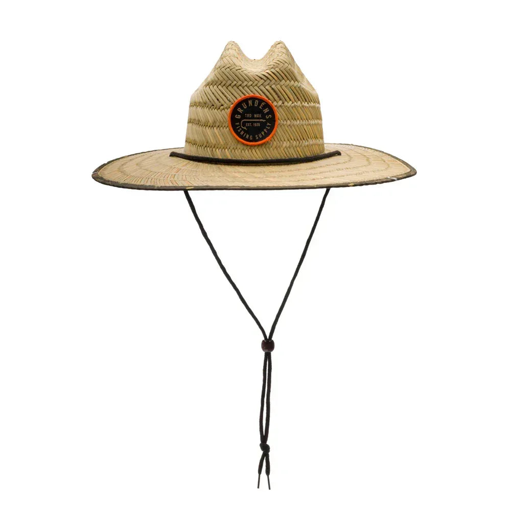 Grundens Waterman Straw Hat hellehattu - Happy Angler