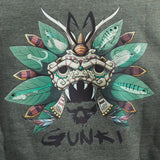 Gunki Chief Khaki Zip Sweat huvtröja