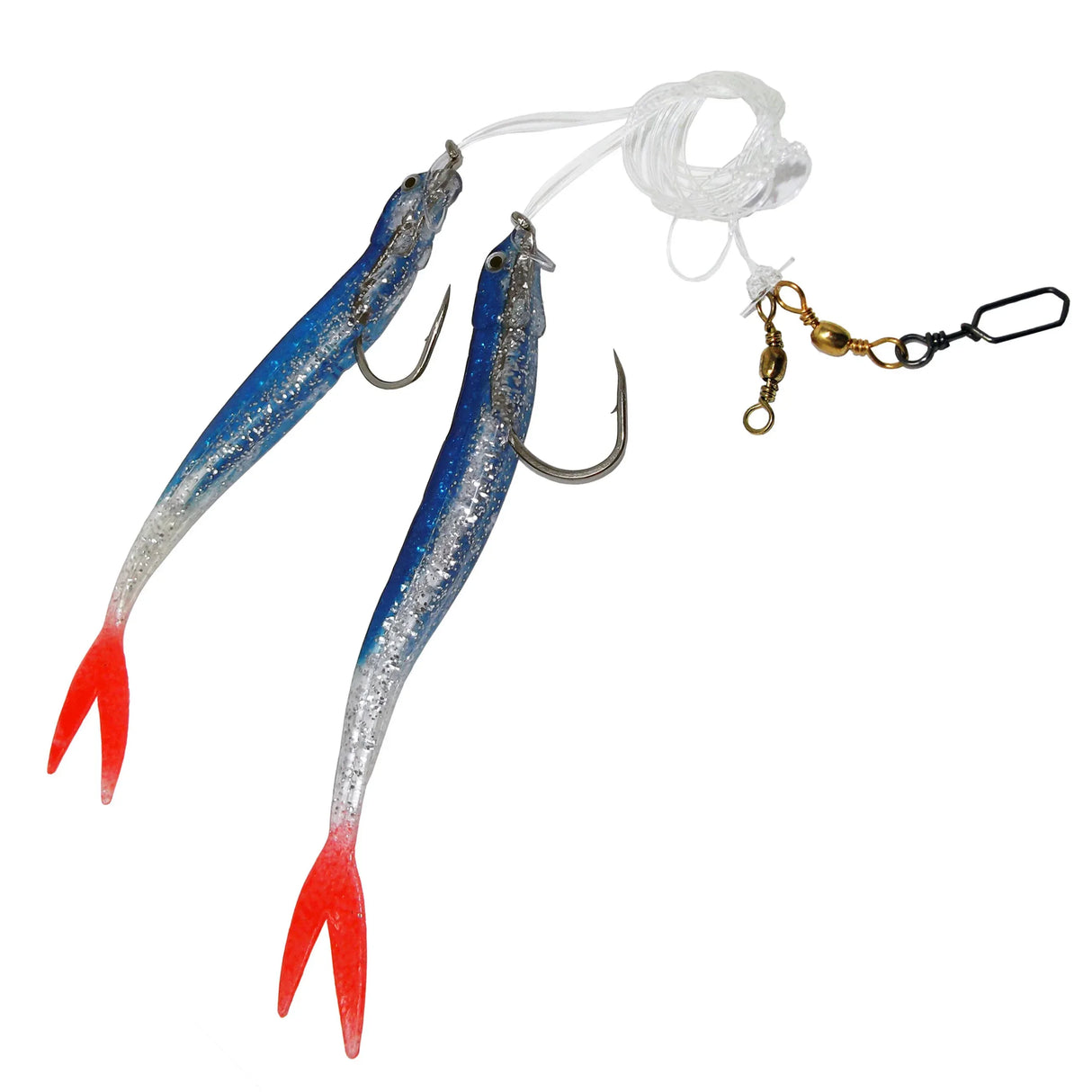Fladen Twintail Blue Glitter Jig Rig - Happy Angler