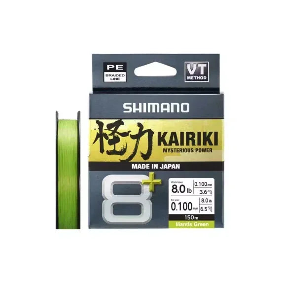 Shimano Kairiki 8+ Green 150 m kuitusiima - Happy Angler