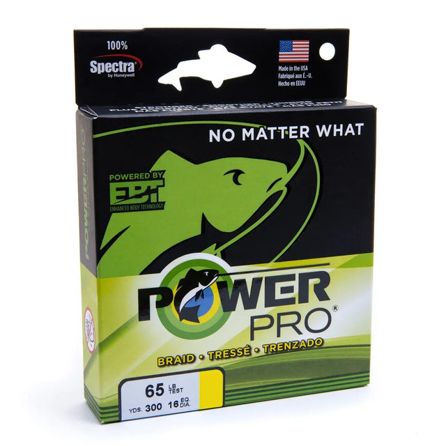 PowerPro keltainen 135 m kuitusiima - Happy Angler