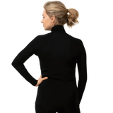 North Outdoor Active merinovilla 210 naisten aluskerraston paita, musta - Happy Angler