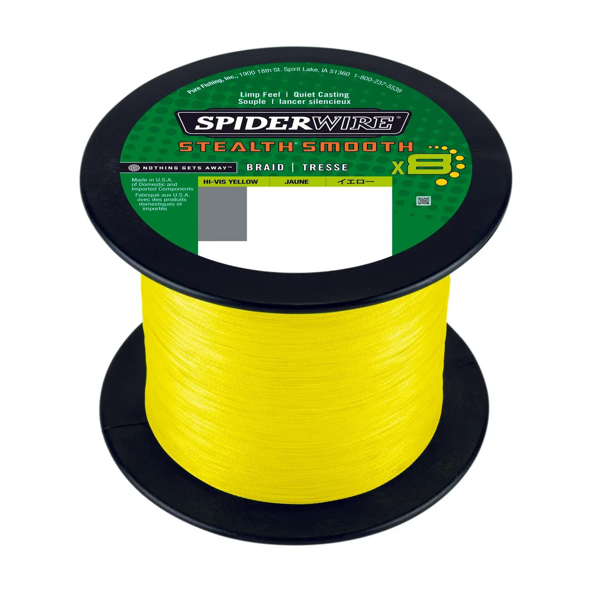 Spiderwire Smooth 8 keltainen 2000 m - Happy Angler